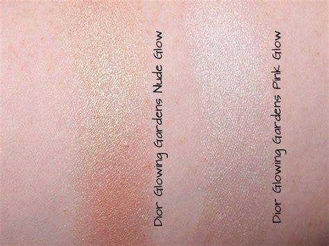 dior glowing gardens highlighter swatches